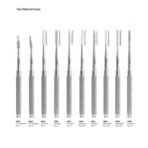 D065 Periodontia instruments bone chisel gouges gardner ochsenbein wakefield buckley