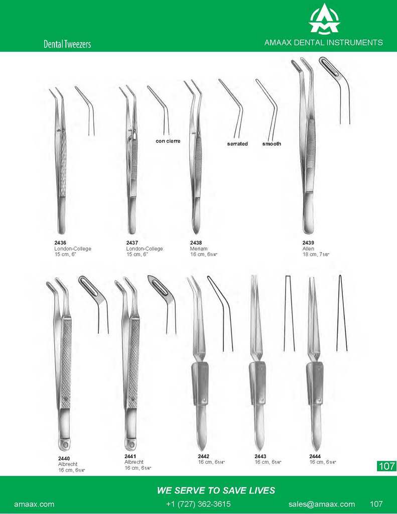 D107 Dental tweezers london-college meriam albrecht