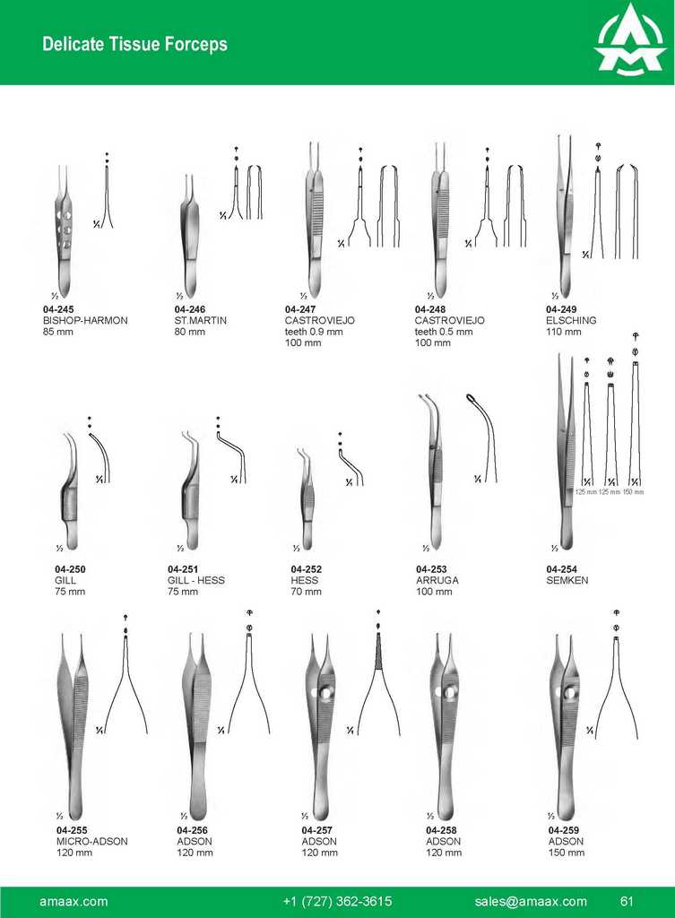 G061 Delicate Tissue Forceps Bishop Harmon St Martin Castroviejo Elsching Ill Hess Semken Adson