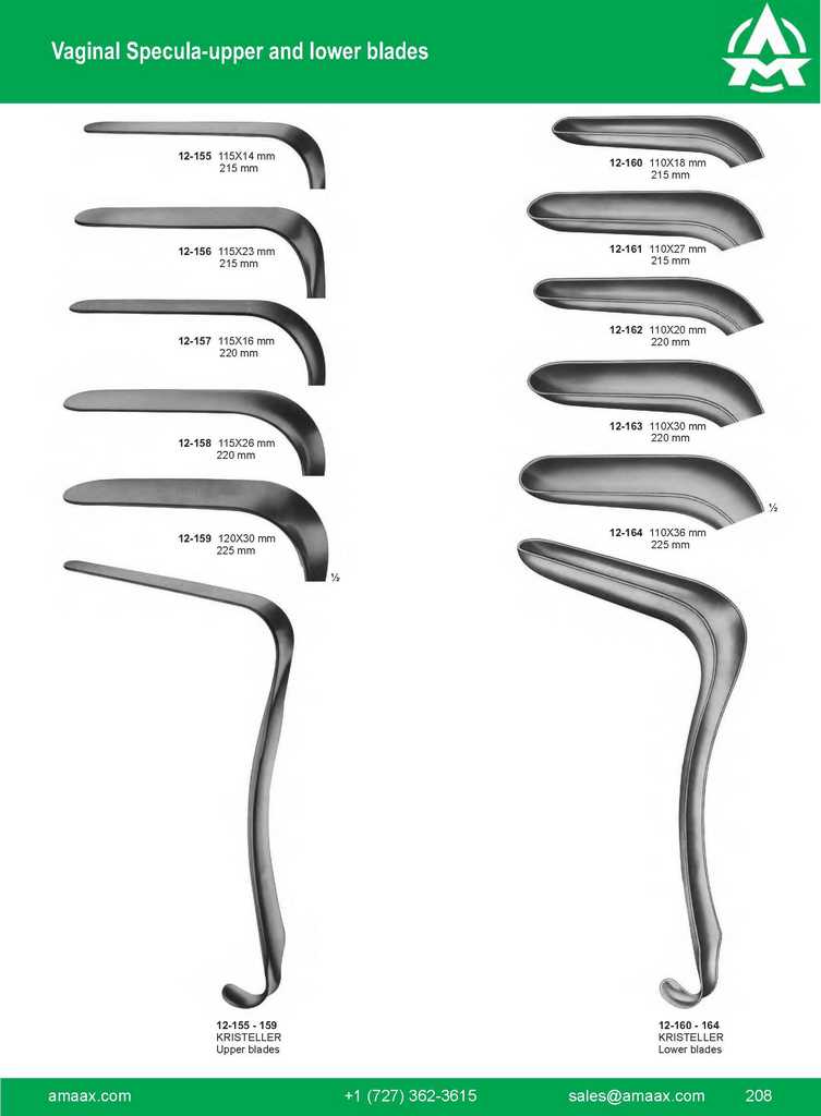 G208 Vaginal Specula Upper Lower Blades Kristeller