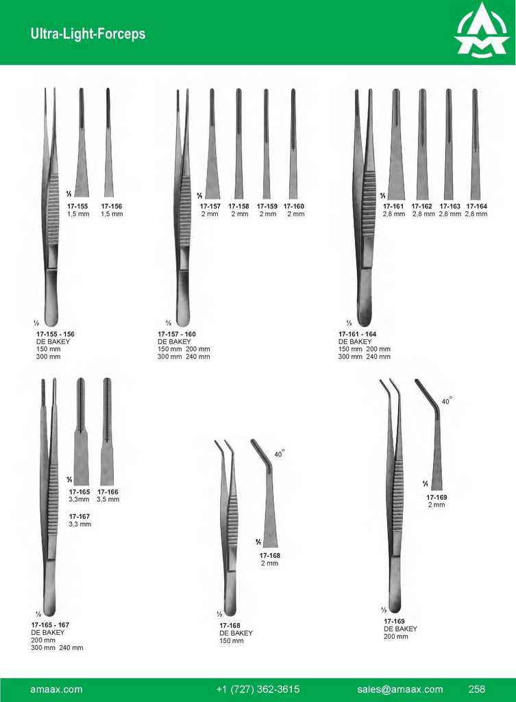 G258 Ultra Light Forceps De Bakey