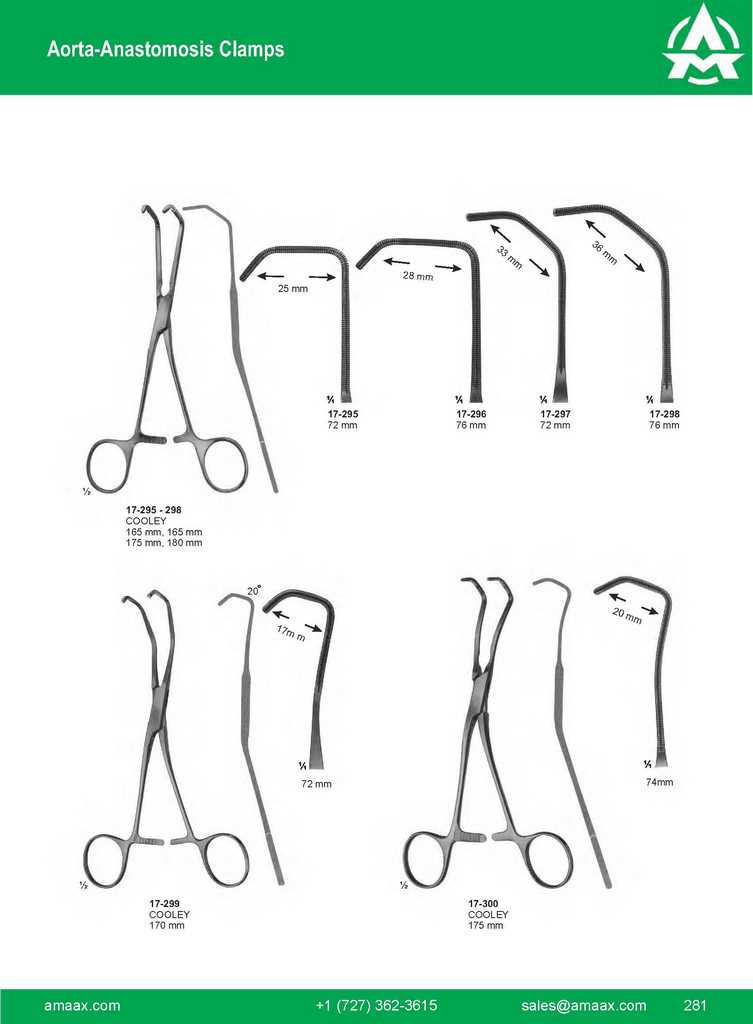 G281 Aorta Anastomosis Clamps Cooley