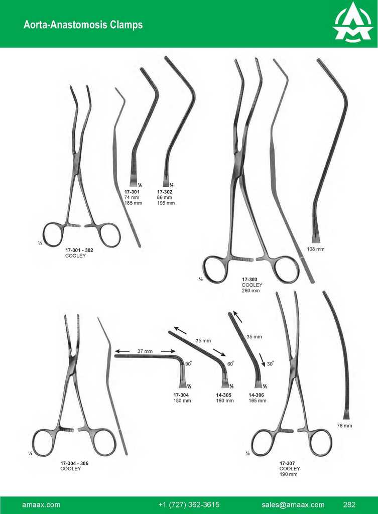 G282 Aorta Anastomosis Clamps Cooley1