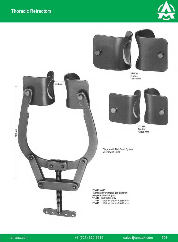 G301 Thoracic Retractors Thoraxsperrer Mercedes Sperrer