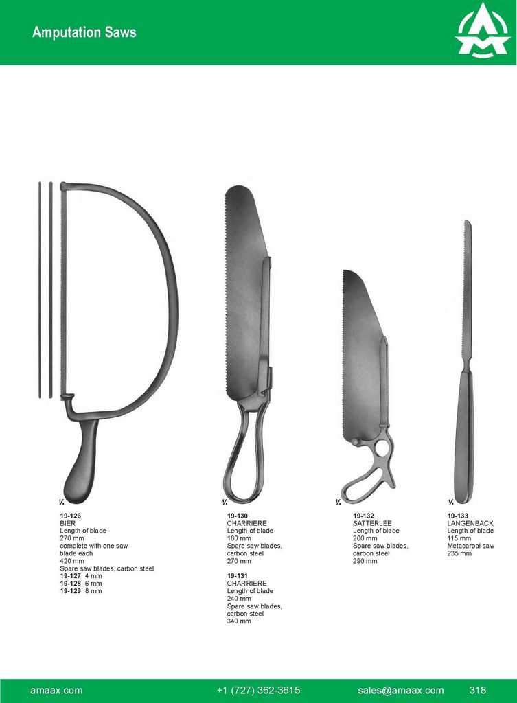 G318 Amputation Saws Bier Charriere Satterlee Langenback