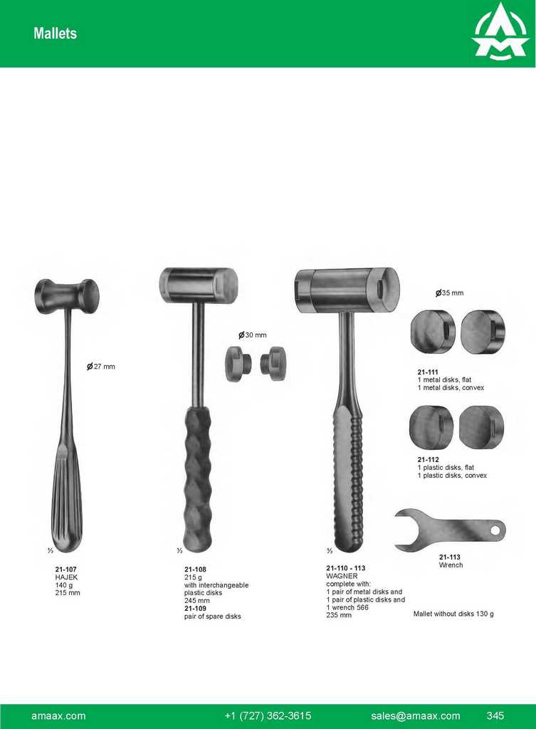 G345 Mallets Hajek Wagner Wrench