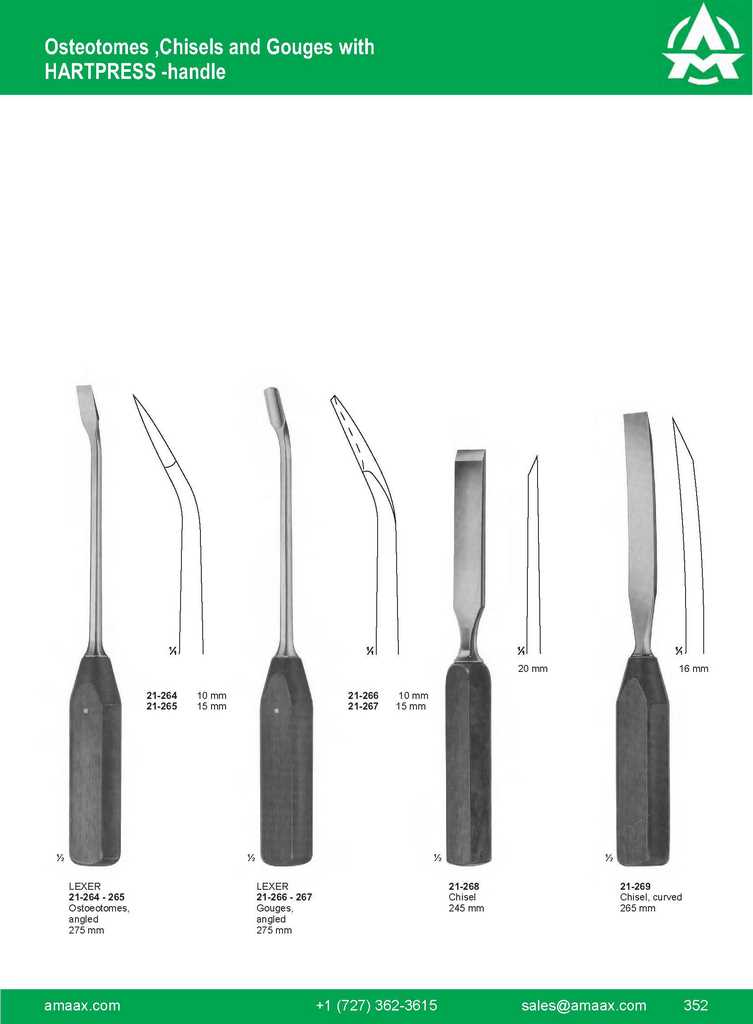G352 Osteotomes Chisels Gouges Lexer Chisel Curved
