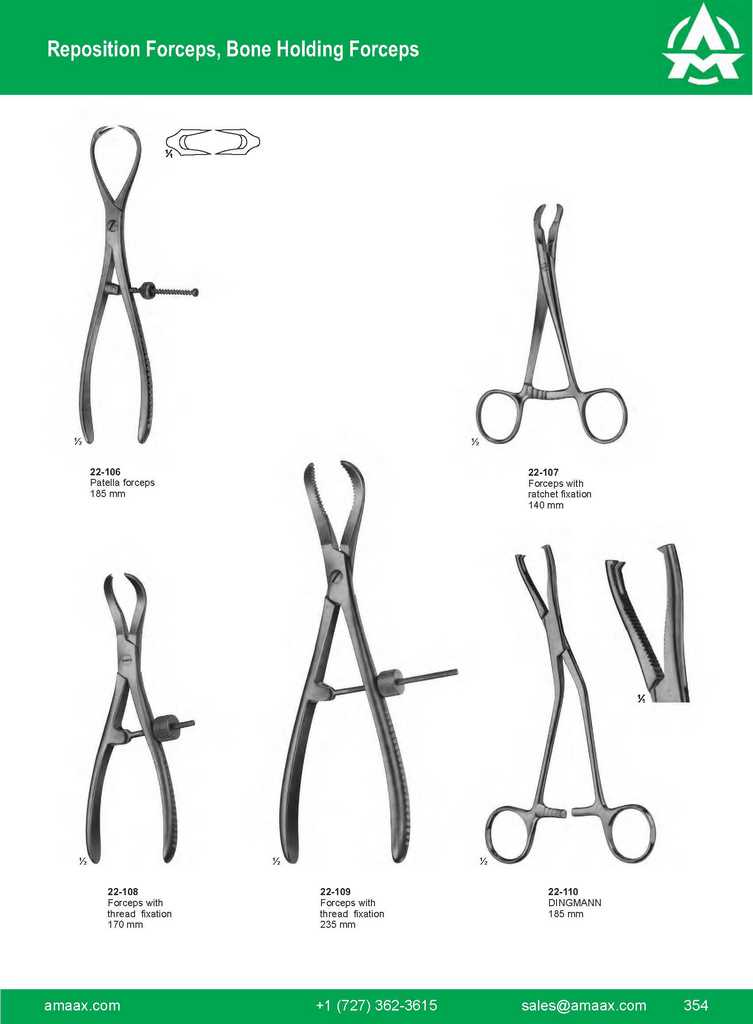 G354 Reposition Forceps Bone Holding Forceps Patella Forceps Dingmann